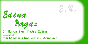 edina magas business card